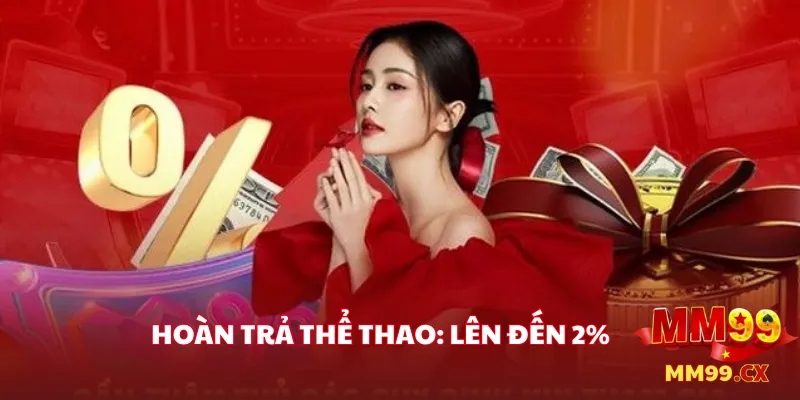 Hoàn trả MM99 cực sốc – Nhận lại giá trị từ mọi cược 1 Hoàn trả thể thao: Lên đến 2%